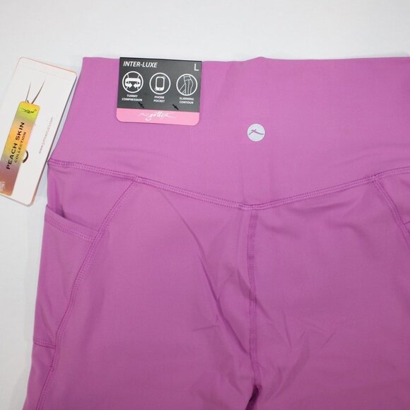 NWT Gottex Ultra Violet Pink Ankle Length Legging M Women Buttery Soft Pocket - Picture 4 of 6